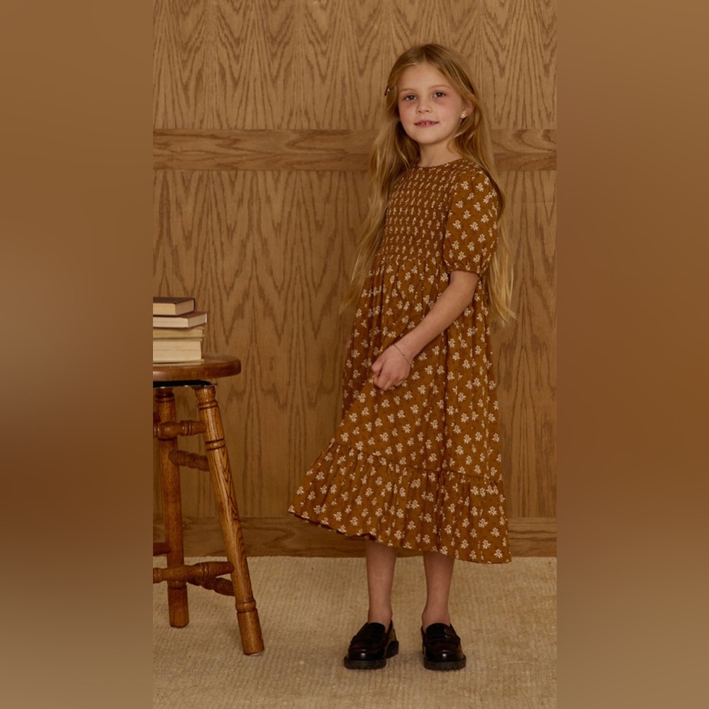 Rylee and cru Lydia dress golden fleur 8/9 nwt